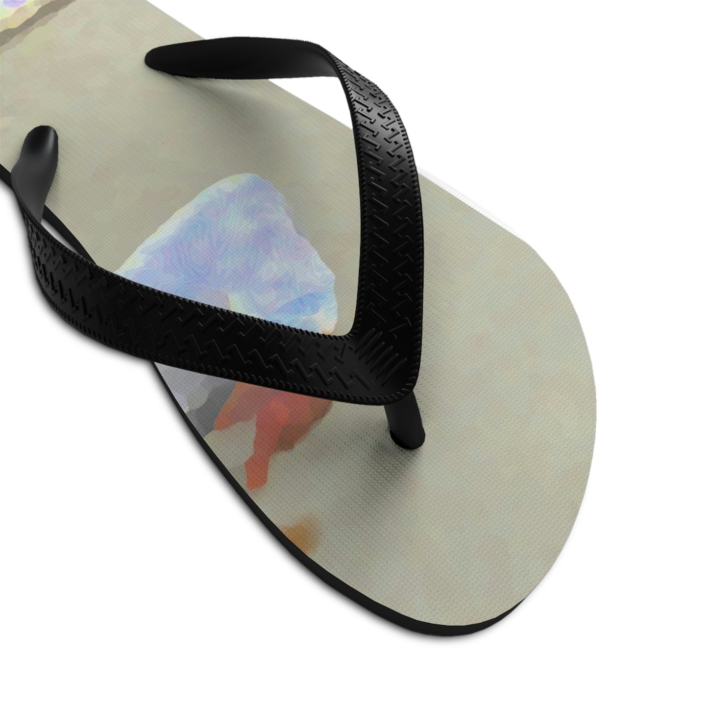Unisex Flip-Flops ... "Here's To You Friends & Associates" ... Geting-Er-Done ... Idaho / Washington Border (Lewiston, ID - Clarkston, WA) ... Original Works: Rendering Time: 8 Hours ...