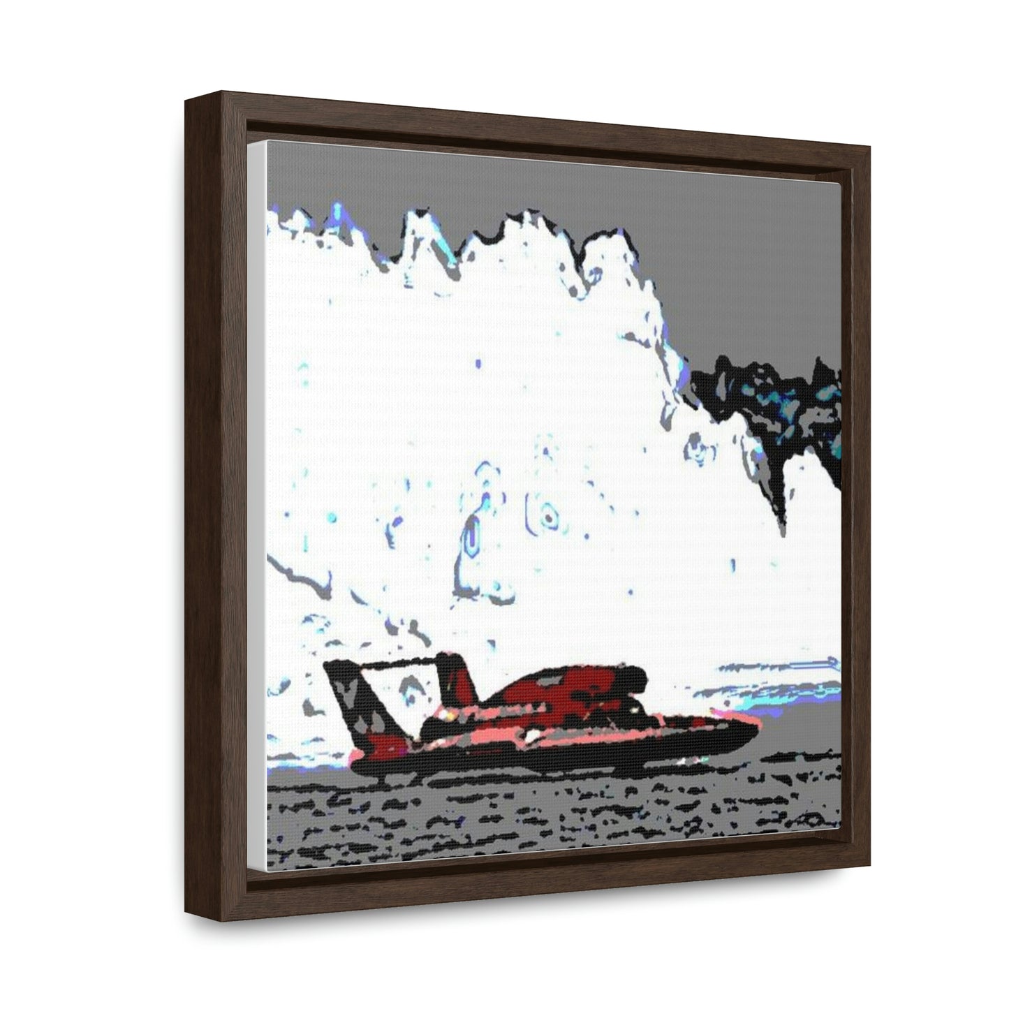 Gallery Canvas Wraps, Square Frame ...  Seattle Columbia Cup On Lake Washington ... "Dave Wilcox Heads For The Win" ... Associate Gift-Photo ... Original Works ...