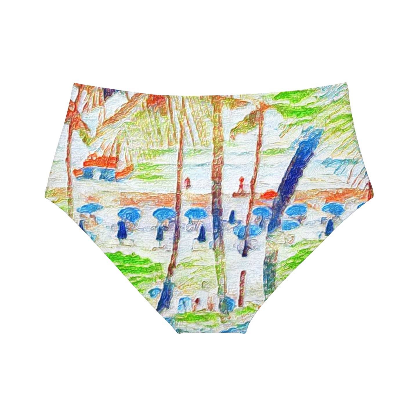 High-Waist Hipster Bikini Bottom (AOP) ... "The Royal Hawai'ian: Waikiki Beach_Beach" ... Honolulu, HI ... Ocotber 2014 (Halloween) ... Original Works ...