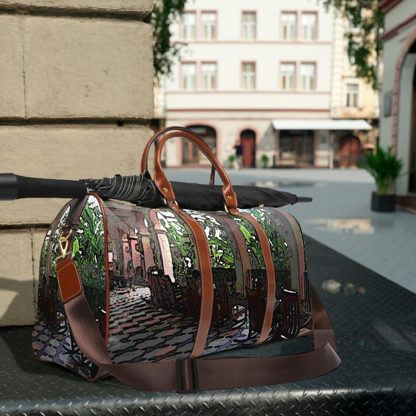 Waterproof Travel Bag ...  Lanai & Rocking Chairs At: 'The Pink Palace' ... The Royal Hawai'ian ... Honolulu, HI ... '27Oct2014' ... Original Works ...