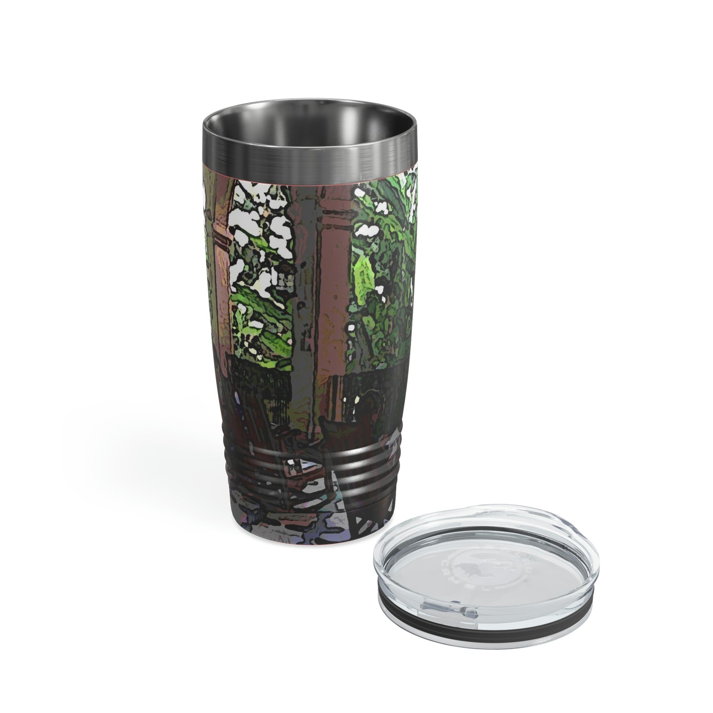 Ringneck Tumbler, 20oz ... Lanai & Rocking Chairs At: 'The Pink Palace' ... The Royal Hawai'ian ... Honolulu, HI ... '27Oct2014' ... Original Works ...