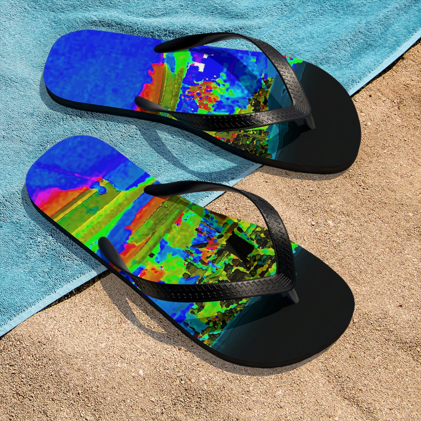 Unisex Flip-Flops ..."Lombard Street San Francisco, CA, USA" ... Family Archives 1970's ... Original Works ...