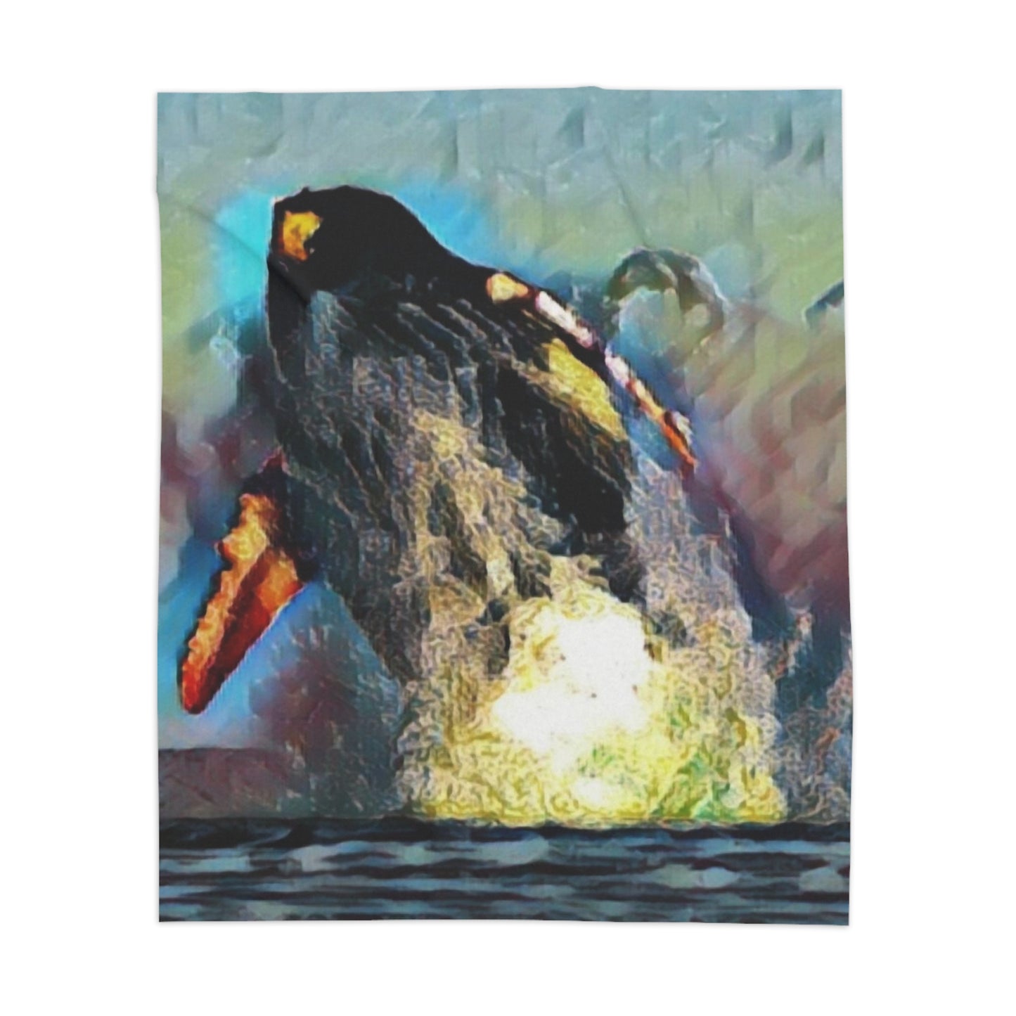 Sherpa Blanket ... An Extraordinary Humpback Breach ... 'With Explosive Energy' ... Family Archives (KPH) ... Circa: 21st Century. Maui, HI ... Original Works ...