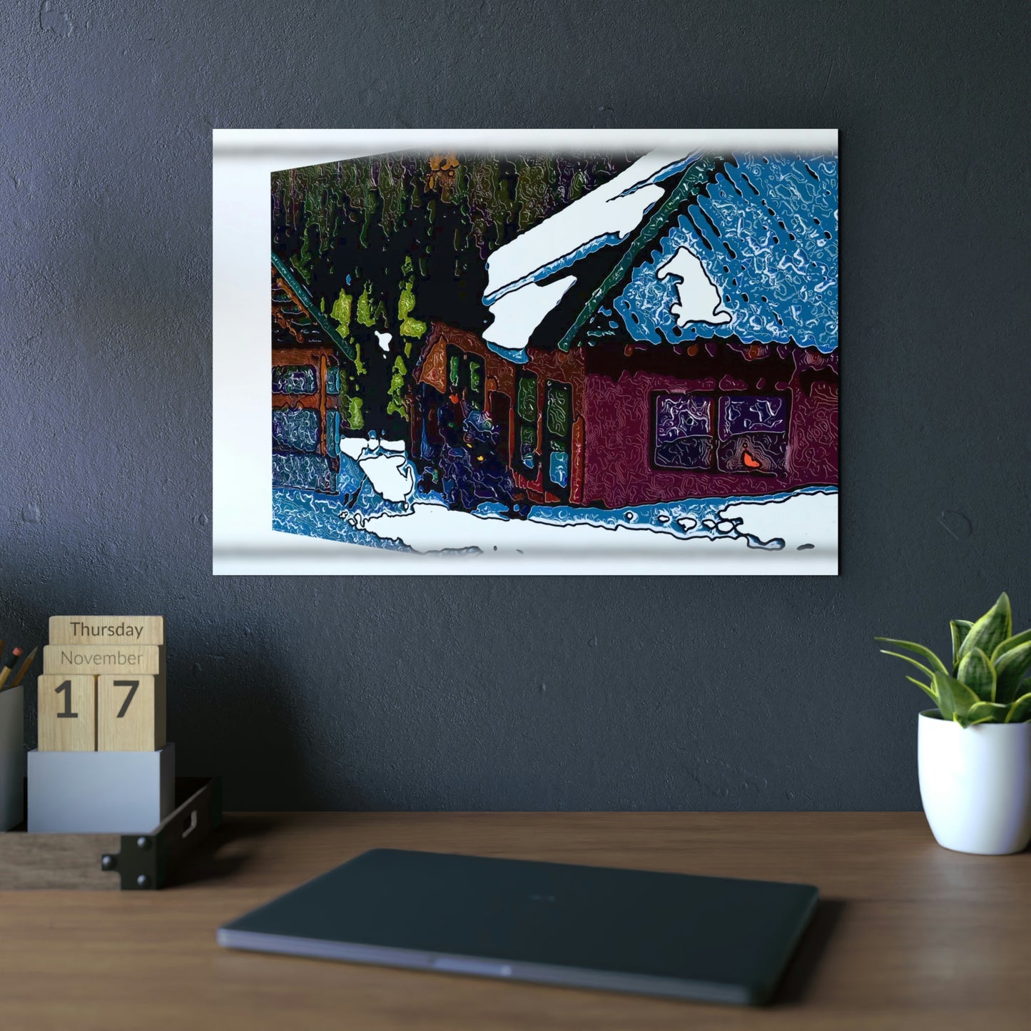 Aluminum Composite Panels ... "3-D & Perspective" ... A Snowmobiler 'Ridest-Through-It' ... Rhett Creek, Idaho ... Original Works ...