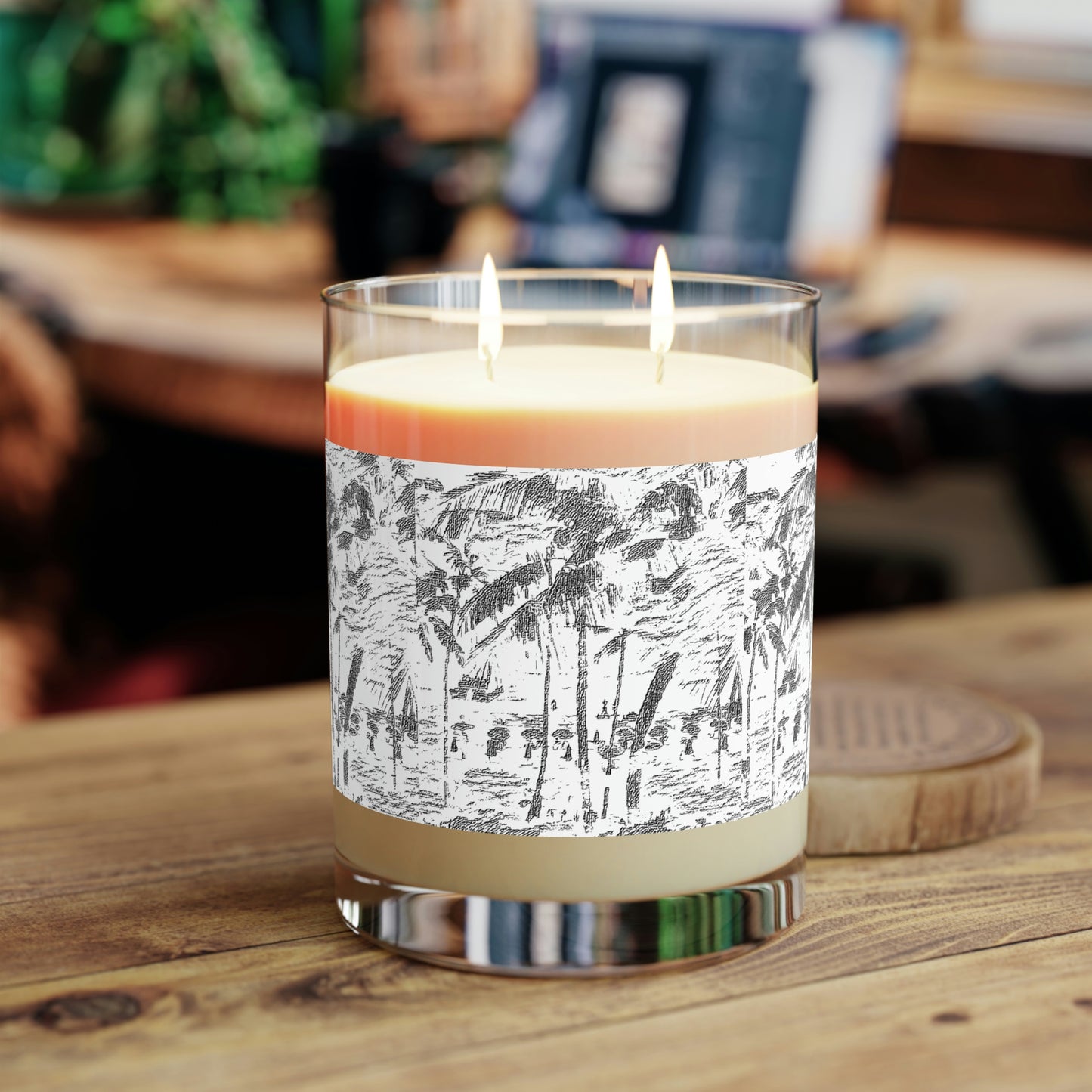 Scented Candle - Full Glass, 11oz ... "The Royal Hawai'ian: Waikiki Beach_Beach" ... Honolulu, HI ... Ocotber 2014 (Halloween) ... Original Works ...