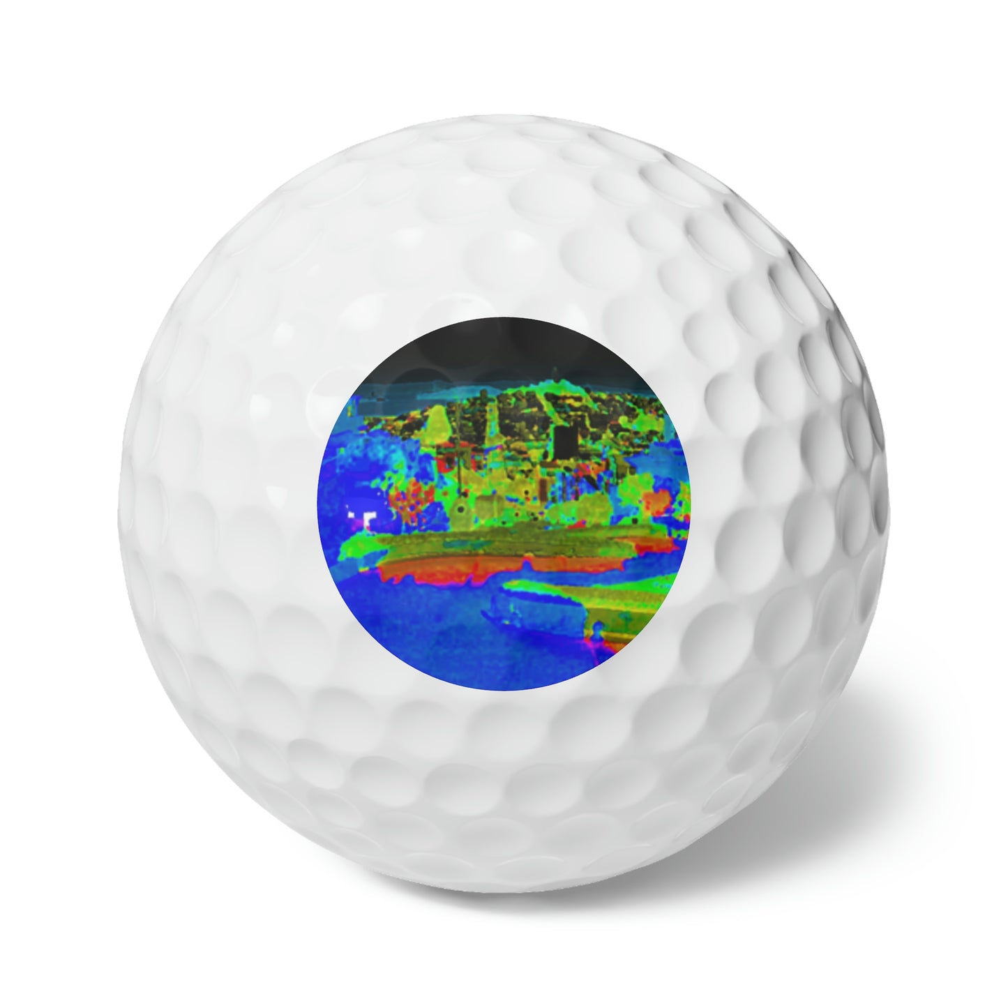 Golf Balls, 6pcs ... "Lombard Street San Francisco, CA, USA" ... Family Archives 1970's ... Original Works ...
