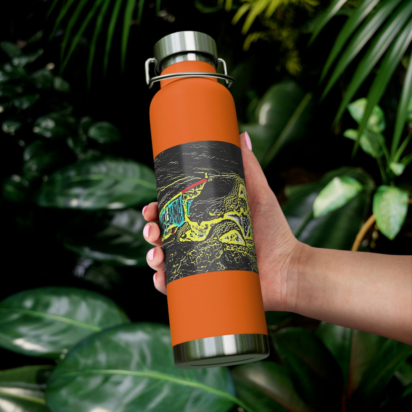 Copper Vacuum Insulated Bottle, 22oz ... "Snow Vehicle In Snow Storm At-Rest" ... Circa 12Mar23 ... Central Idaho ... 18-Hours Rendering Time: Original Works ...