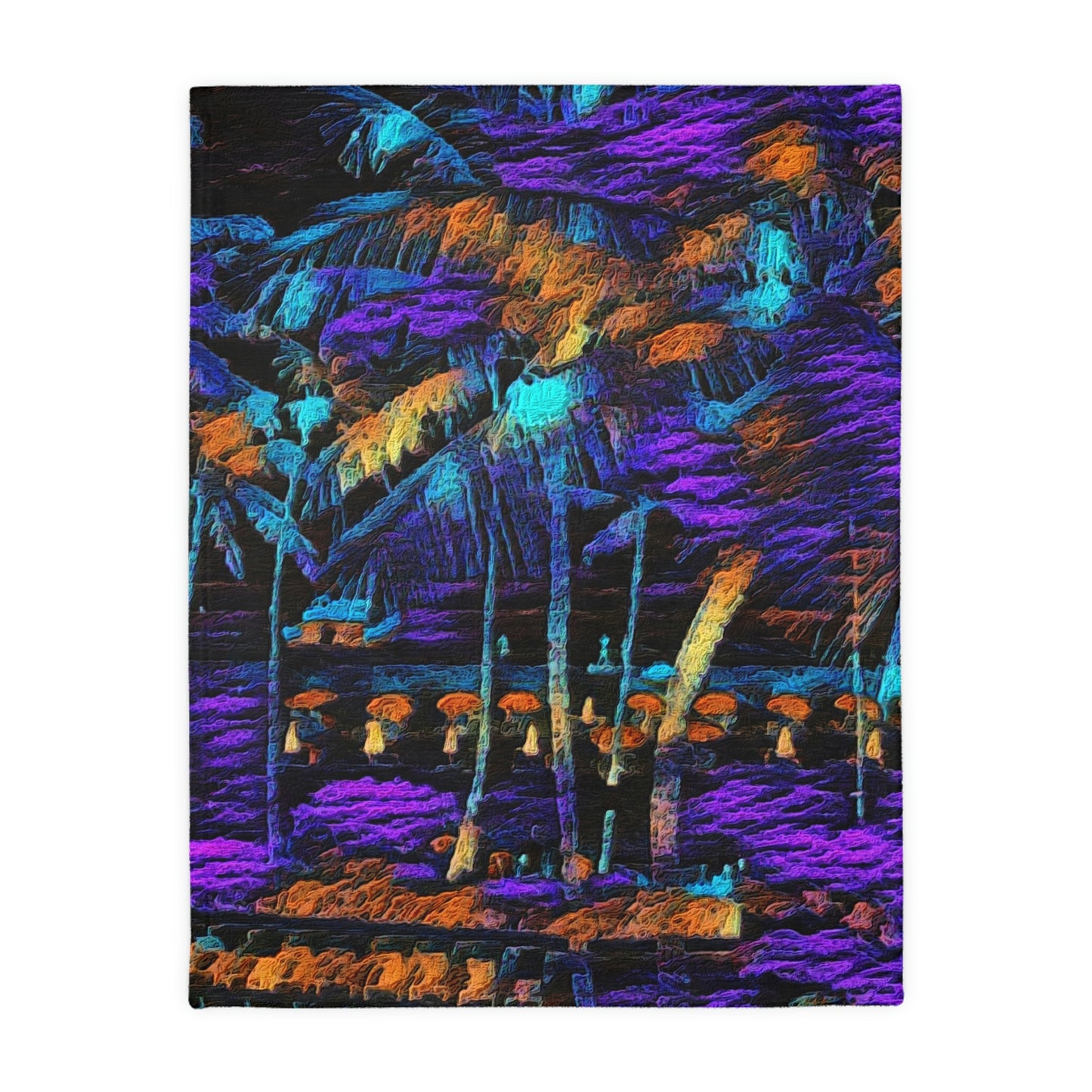 Velveteen Minky Blanket (Two-sided print) ... "The Royal Hawai'ian: Waikiki Beach_Beach" ... Honolulu, HI ... October 2014 (Halloween) ... Original Works ...