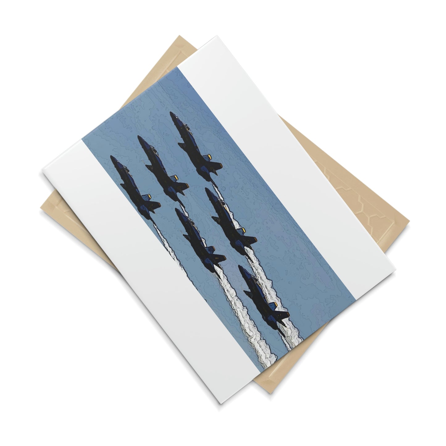 Ceramic Photo Tile ... Seattle Seafair ..."Blue Angels Run Over Lake Washington" ... Circa Mid 1980's ... Dr FJ Holt ... Original Works ...