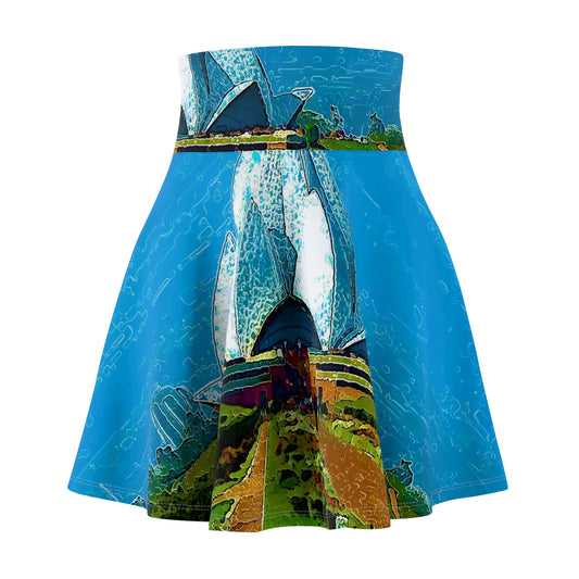 Women's Skater Skirt ... 'Bahai'i House-Of-Worship' ... "Lotus Temple: Delhi, India, 2008" ... Original Works ...