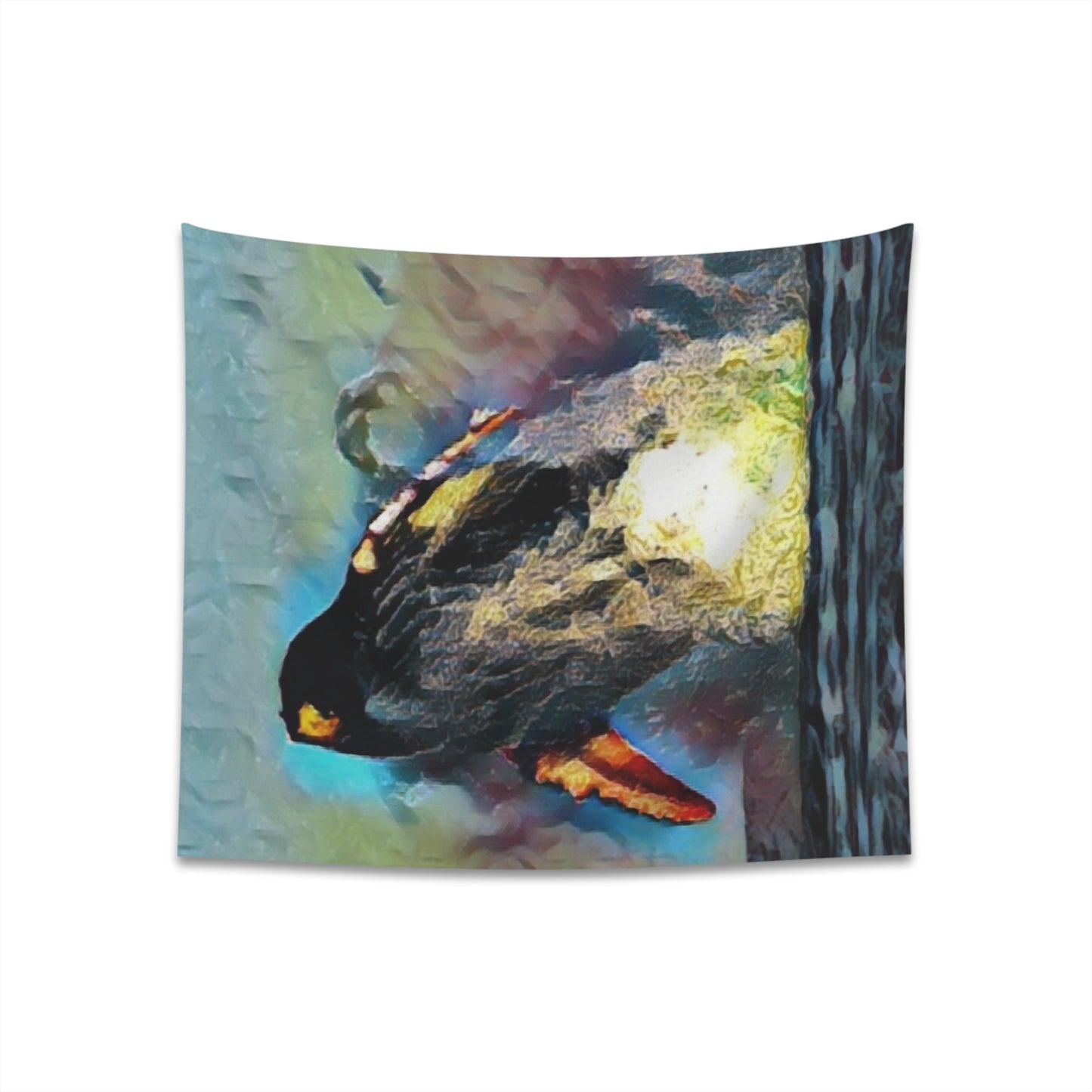 Printed Wall Tapestry ... An Extraordinary Humpback Breach ... 'With Explosive Energy' ... Family Archives (KPH) ... Circa: 21st Century. Maui, HI ... Original Works ...