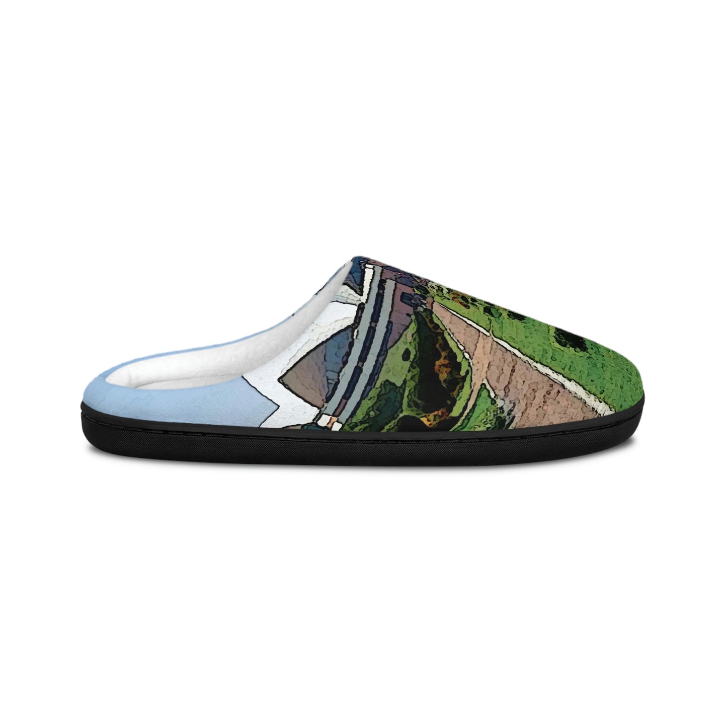 Men's Indoor Slippers ... 'Bahai'i House-Of-Worship' ... "Lotus Temple: Delhi, India, 2008" ... Original Works ...