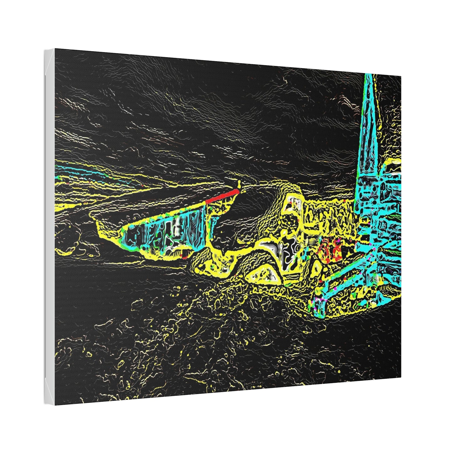 Polyester Canvas ... "Snow Vehicle In Snow Storm At-Rest" ... Circa 12Mar23 ... Central Idaho ... 18-Hours Rendering Time: Original Works ...