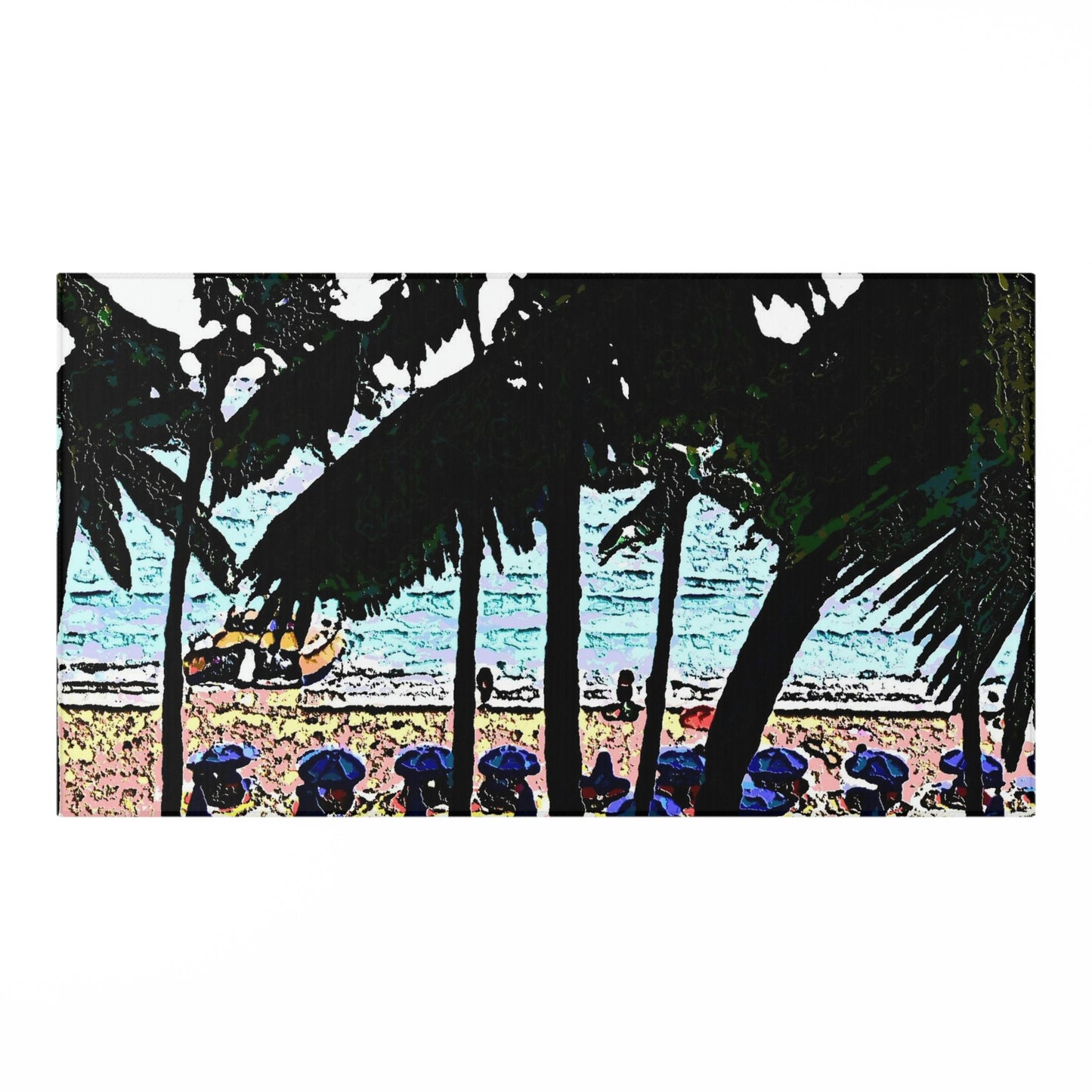 Dornier Rug ... "A Beautiful Beach Amongst The Palms" ... The Outrigger Waikiki, Honolulu, Oahu ... Original Works ...