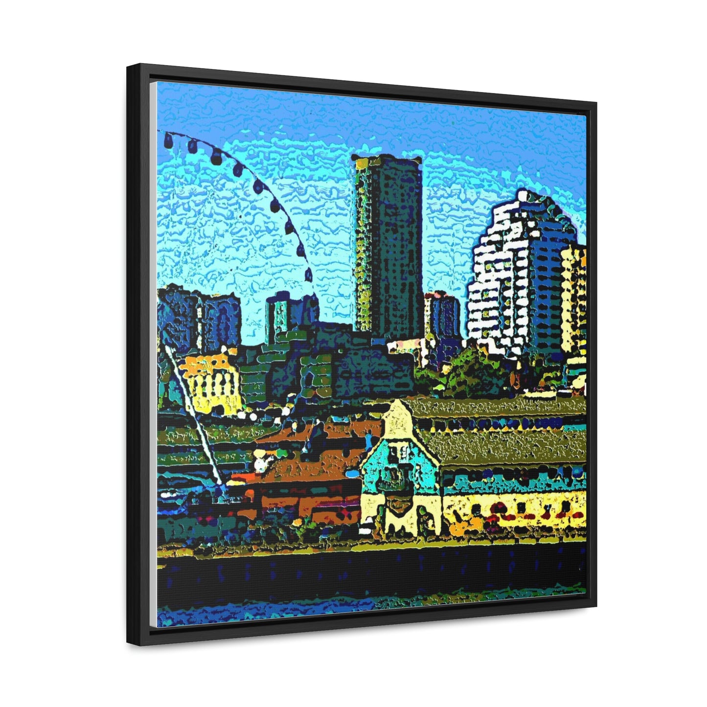 Gallery Canvas Wraps, Square Frame ... That Classic Wheel ... 'Seattle's Wheel' ... & An Old Classic Waterside Vendors ...  'Family Archives' ... Original Works ...