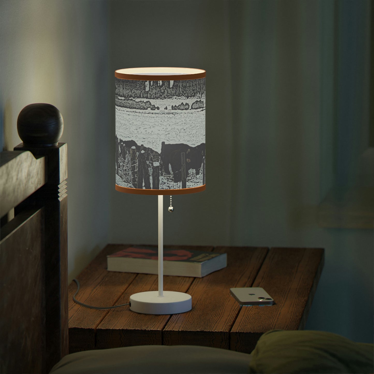 Lamp on a Stand, US|CA plug ... A Quiet Morning ... "Along The Red River & Nature Preserve Plateau" ... Jan23 ... Original Works ...