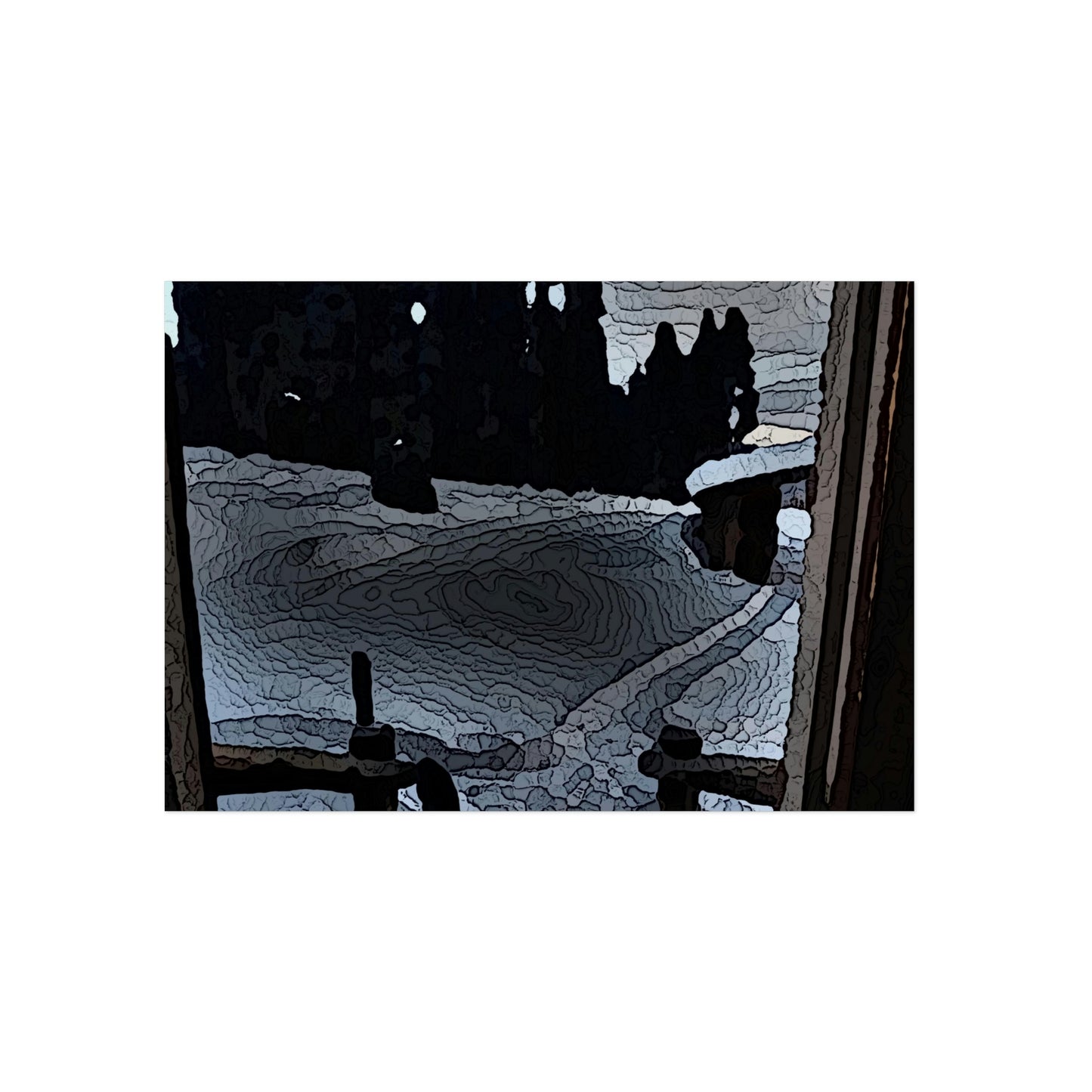 Aluminum Composite Panels ... "It's Warm Inside & Very Cold Outside" ... Duty Calls ... Winter-Cabin-Scene: December 2022 ... Original Works ...