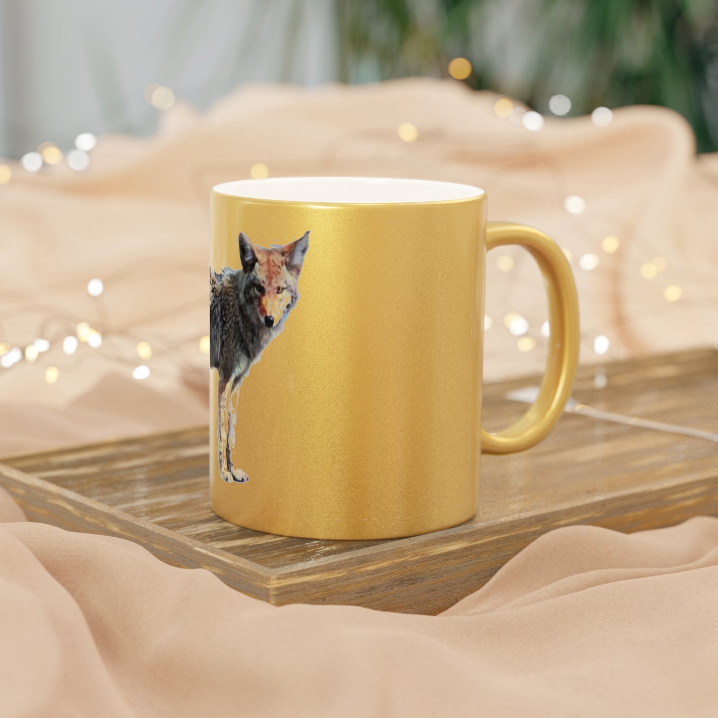 Metallic Mug (Silver\Gold) ... Coyote ... "Yosemite Valley: Circa May23 ... KPH Base Photo" ... Original Works ...