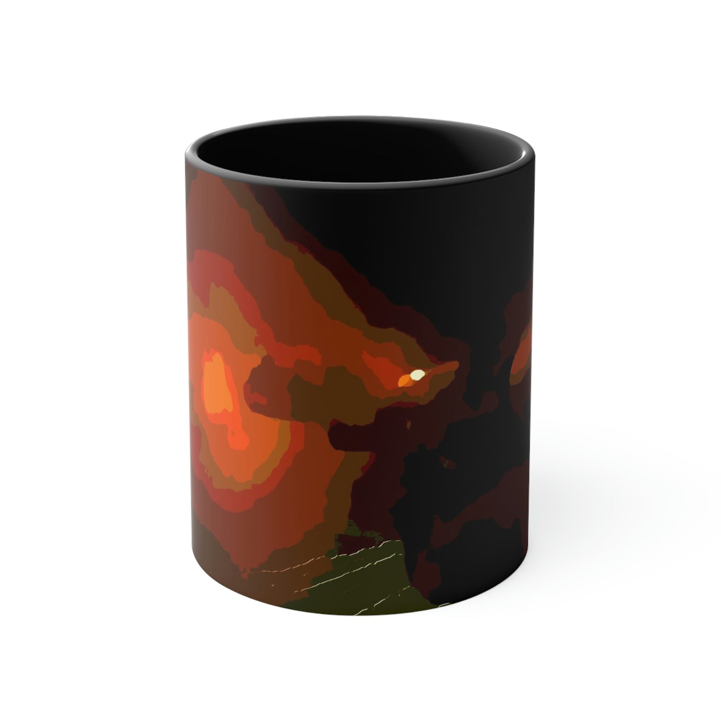 Accent Coffee Mug, 11oz ... Ruger .357 Magnum Early-Morning-Target-Practice ... 'Circa April 2022' ... Original Works ...