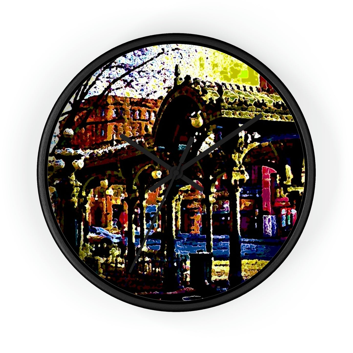 Wall clock ... A Very Fine Place To Meet ... To Catch The Bus ... 'To Find A Friend' .. Just-To-Hangout ... Dr FJHolt Base Photo ... Original Works ...