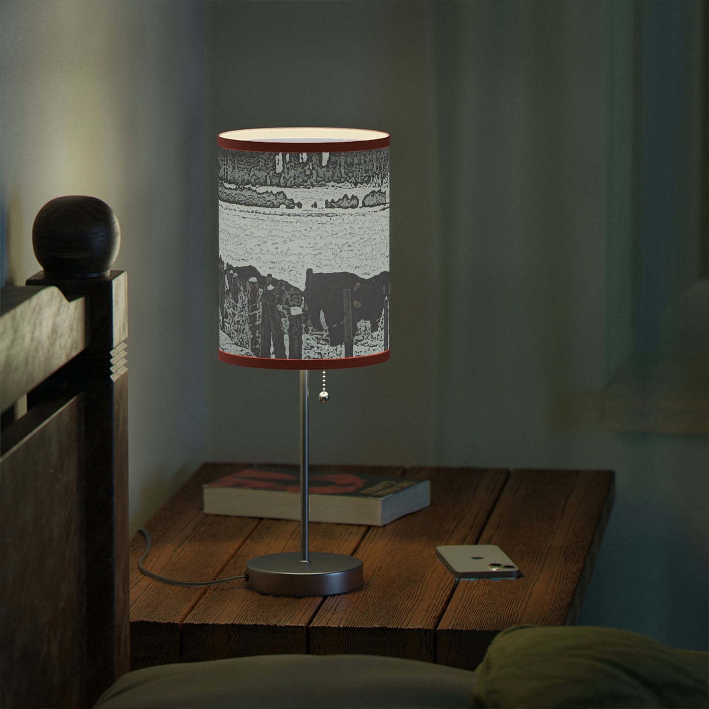 Lamp on a Stand, US|CA plug ... A Quiet Morning ... "Along The Red River & Nature Preserve Plateau" ... Jan23 ... Original Works ...