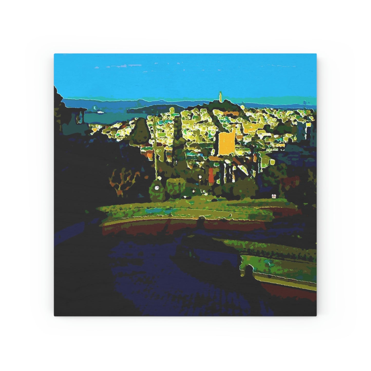 Wood Canvas ...  "Lombard Street San Francisco, CA, USA" ... Family Archives 1970's ... Original Works ...