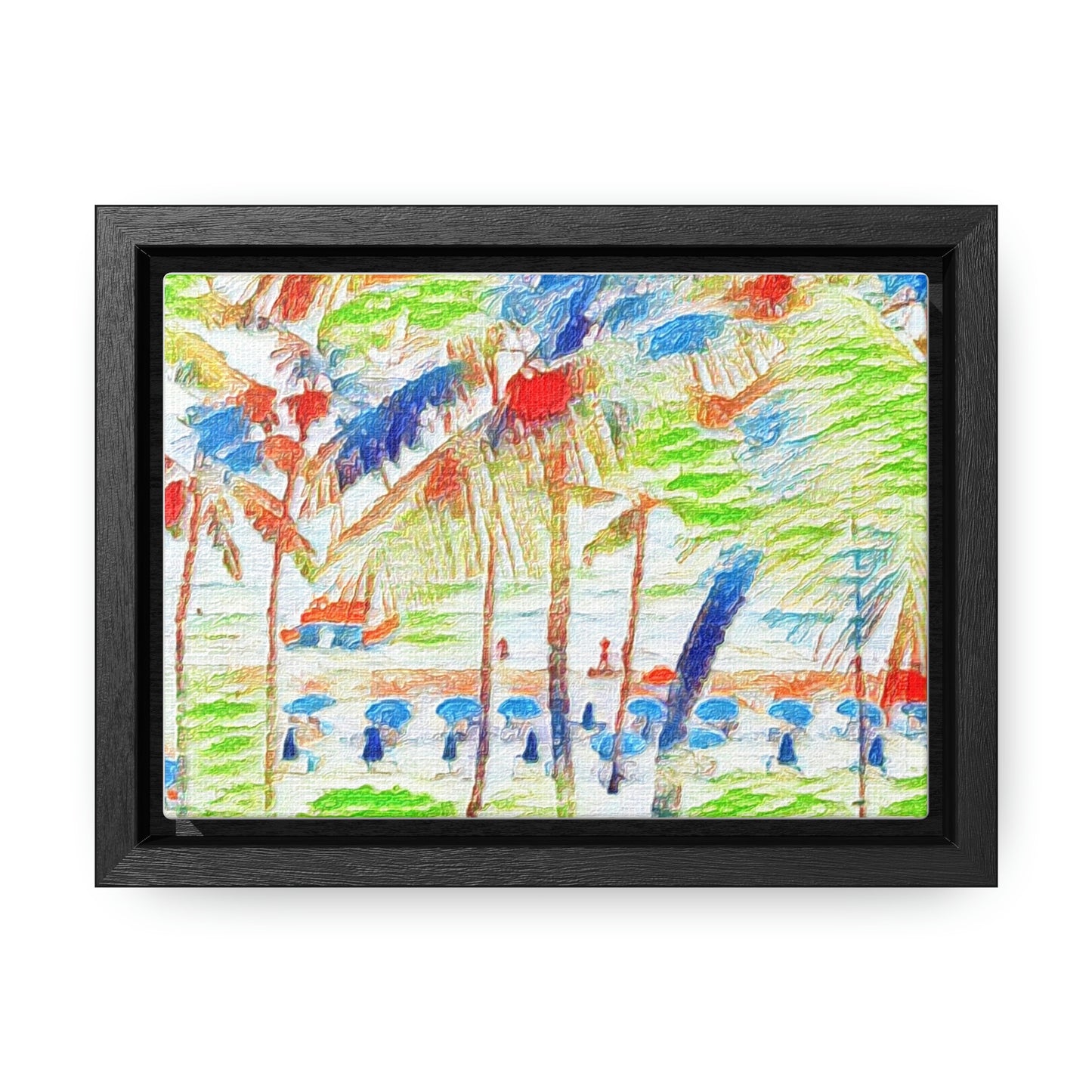 Gallery Canvas Wraps, Horizontal Frame ... "The Royal Hawai'ian: Waikiki Beach_Beach" ... Honolulu, HI ... Ocotber 2014 (Halloween) ... Original Works ...