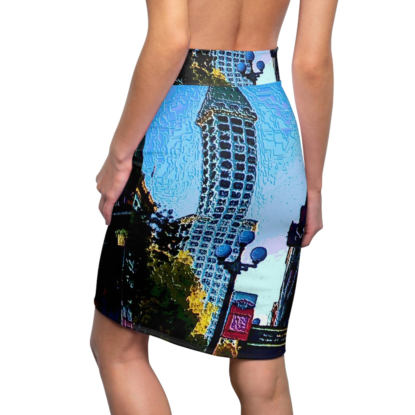Women's Pencil Skirt ...  Pioneer Square & Smith Tower ... 'That World Famous View' ... Colleague Supplied Photo ... Original Works ...