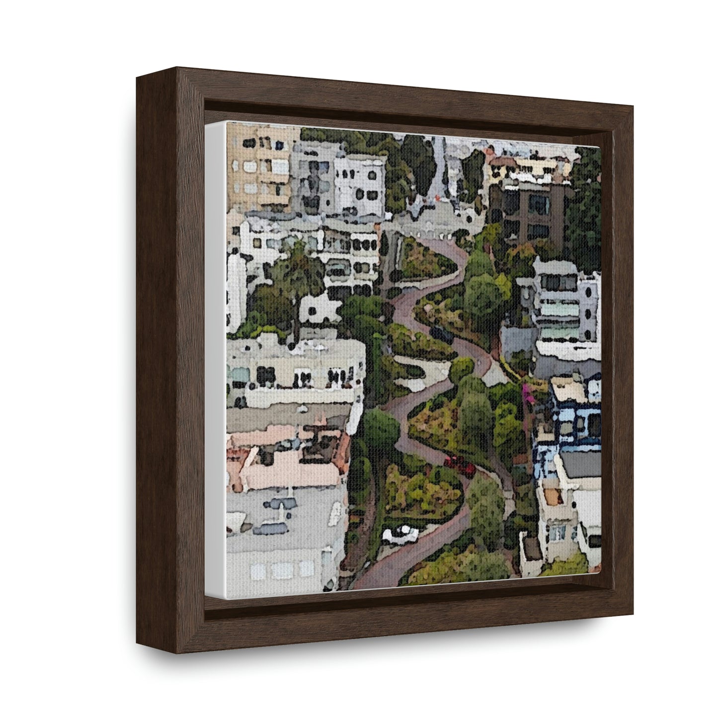 Gallery Canvas Wraps, Square Frame ... A Crazy Street ... 'Eight Winding Curve-Switchbacks' ... "Lombard Street, San Francisco, CA' ... Family Archives: 1970's ... Original Works ...
