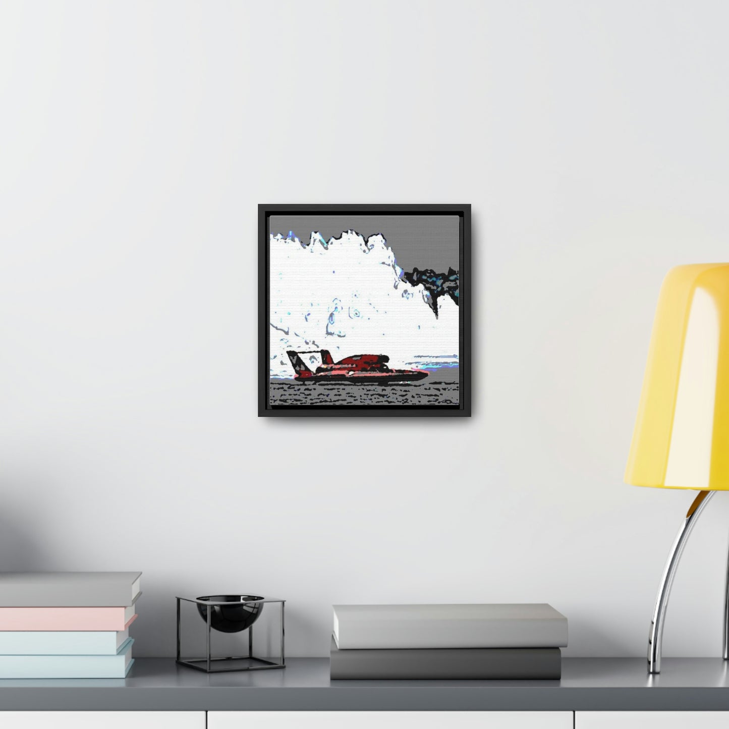 Gallery Canvas Wraps, Square Frame ...  Seattle Columbia Cup On Lake Washington ... "Dave Wilcox Heads For The Win" ... Associate Gift-Photo ... Original Works ...
