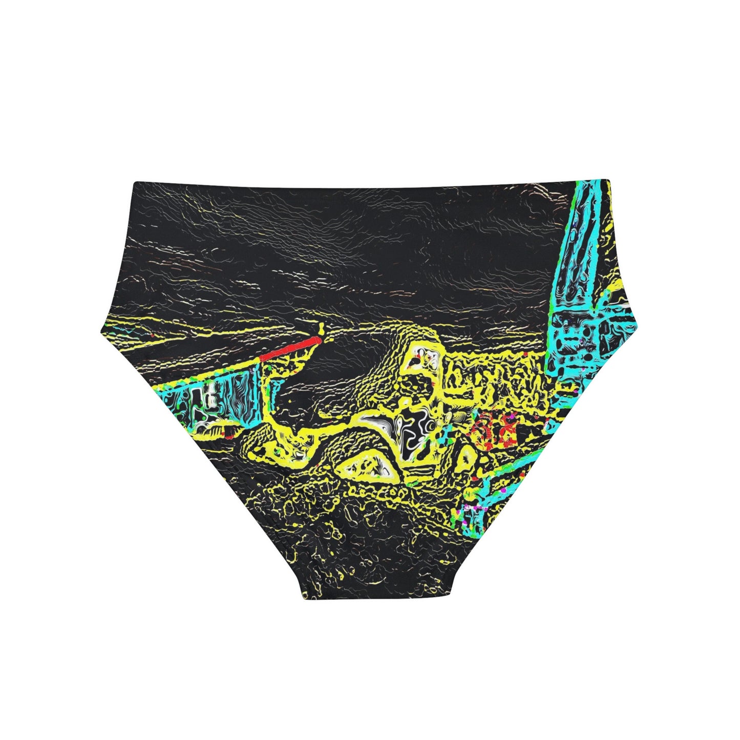 Girls' Hipster Swimsuit Bottom (AOP) ... "Snow Vehicle In Snow Storm At-Rest" ... Circa 12Mar23 ... Central Idaho ... 18-Hours Rendering Time: Original Works ...