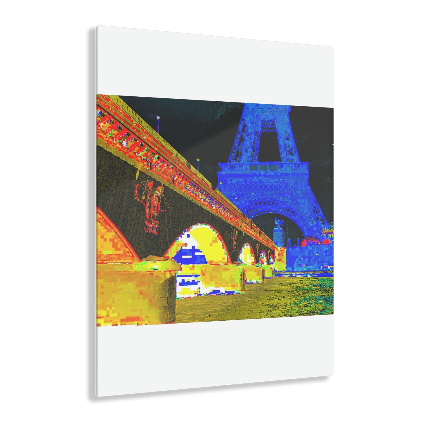 Acrylic Prints ...  Le Tour D'Eiffel ..."Along The Water" ... Barbara Joan Bonnell-Holt ... Le Voyage De Paris: 1972 ... Original Works ...