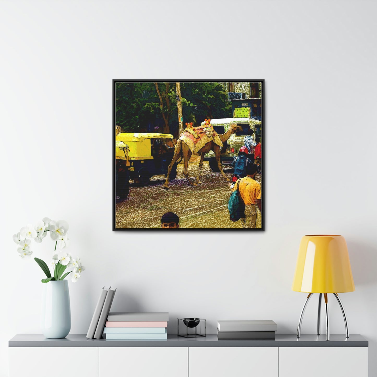 Gallery Canvas Wraps, Square Frame ... "Truckin'-Up-To-Buffalo ... 'Oops - Wrong Country' ... Truckin'-Up-To-New Delll -'E' ... " ... (Delhi, India) ... 5July2007. Original Works ...