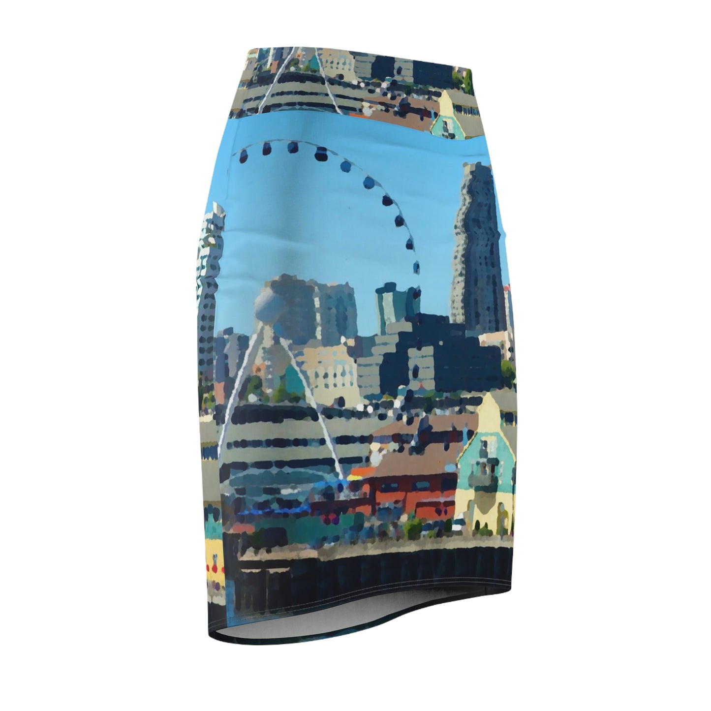 Women's Pencil Skirt ... That Classic Wheel ... 'Seattle's Wheel' ... & Old Classic Waterside Vendors ...  'Family Archives' ... Original Works ...
