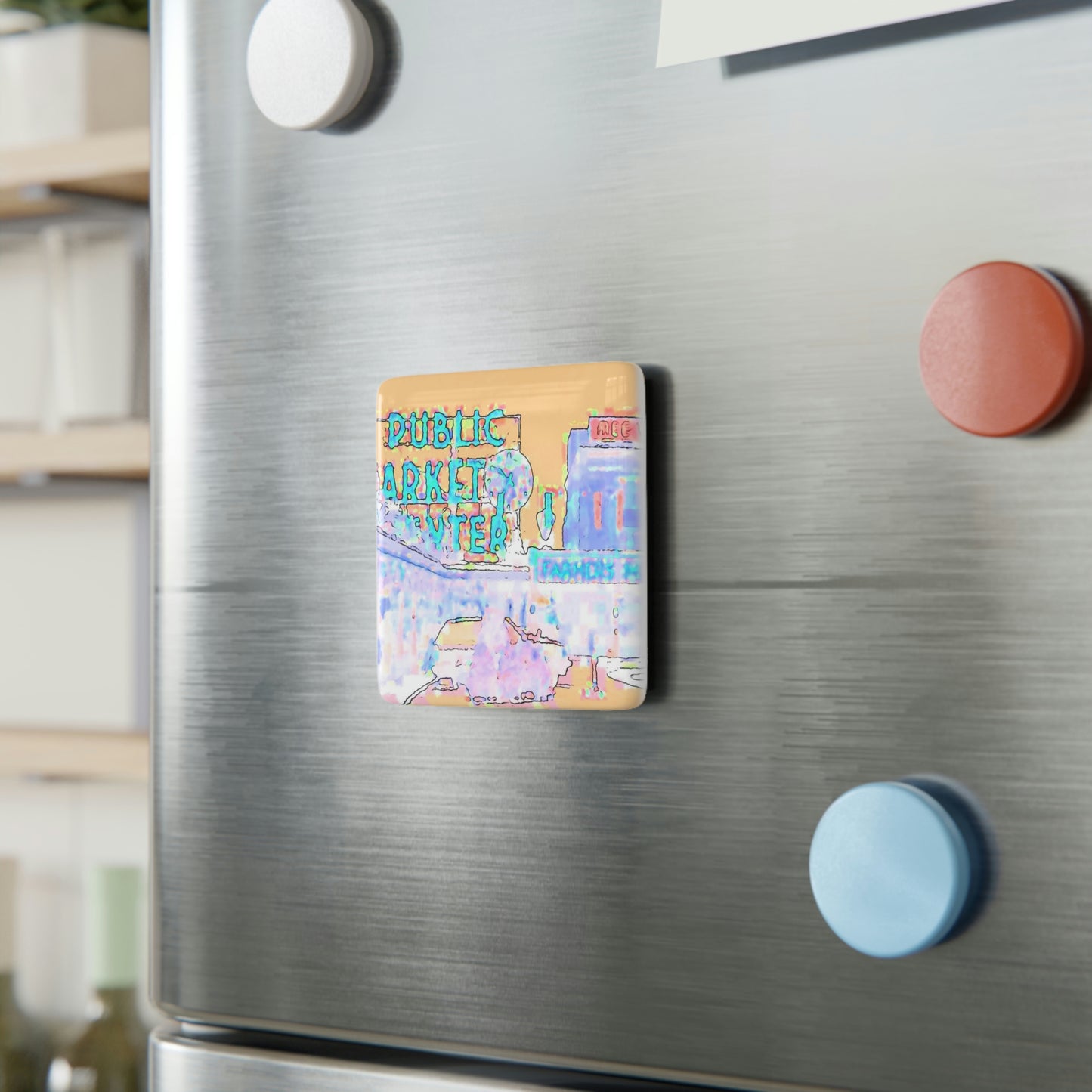 Porcelain Magnet, Square ... "Hang, Display, & Magnetize 'With Tremendous Style' ..."