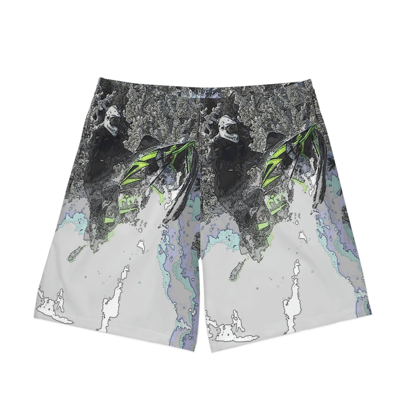 Men's Elastic Beach Shorts (AOP) ... Come Fly With The Professionals ... CIP-Airways ... 'Getting-Er-Done' ... Original Works ... December 2022 ...