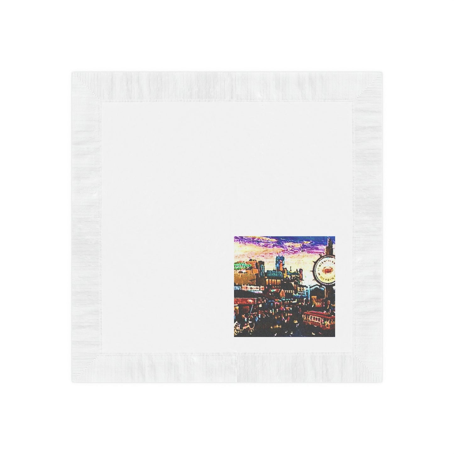White Coined Napkins ...  "No.9 Fishermen's Grotto - Fishermen's Wharf, SF, California" ... Family Archives: 1970's ... Original Works ...