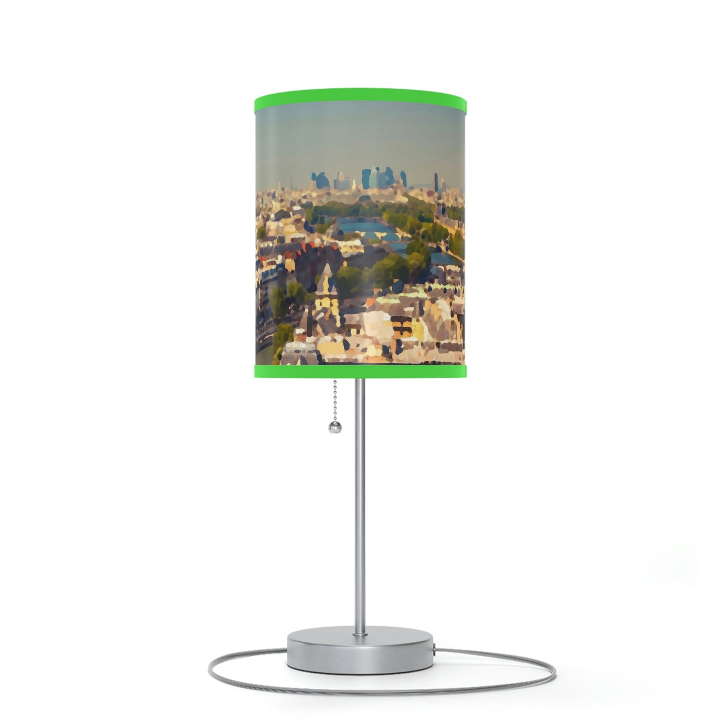 Lamp on a Stand, US|CA plug ... Au Paris ... "Along The River Seine" ... Barbara Joan Bonnell-Holt: 1972 ... Original Works ...