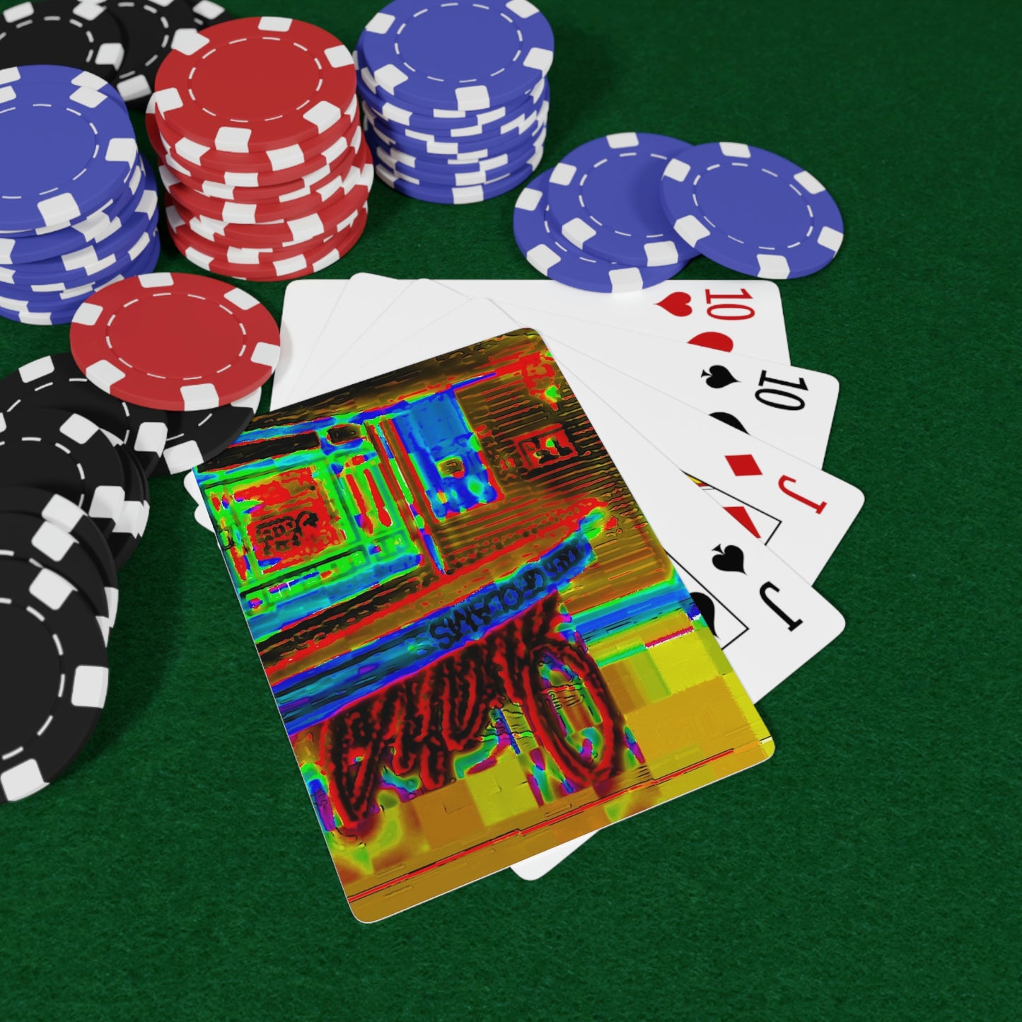 Custom Poker Cards ...  In-A-Hurry & Stressed? ... Remember: Keep "Clam" ... Clam_Happy ...  'Ivars: Seattle Waterfront' ... Personal Archives ... Original Works ...