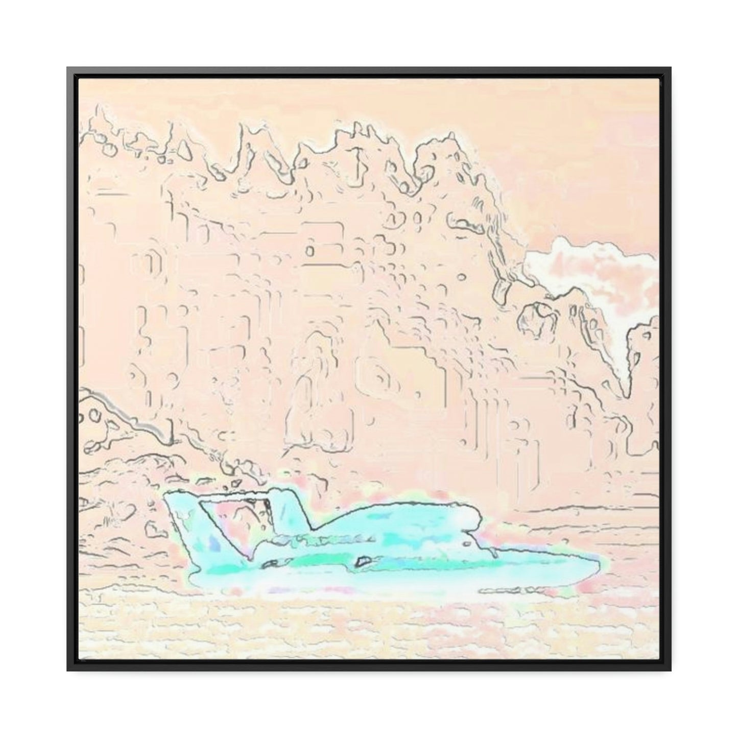 Gallery Canvas Wraps, Square Frame ...  Seattle Columbia Cup On Lake Washington ... "Dave Wilcox Heads For The Win" ... Associate Gift-Photo ... Original Works ...