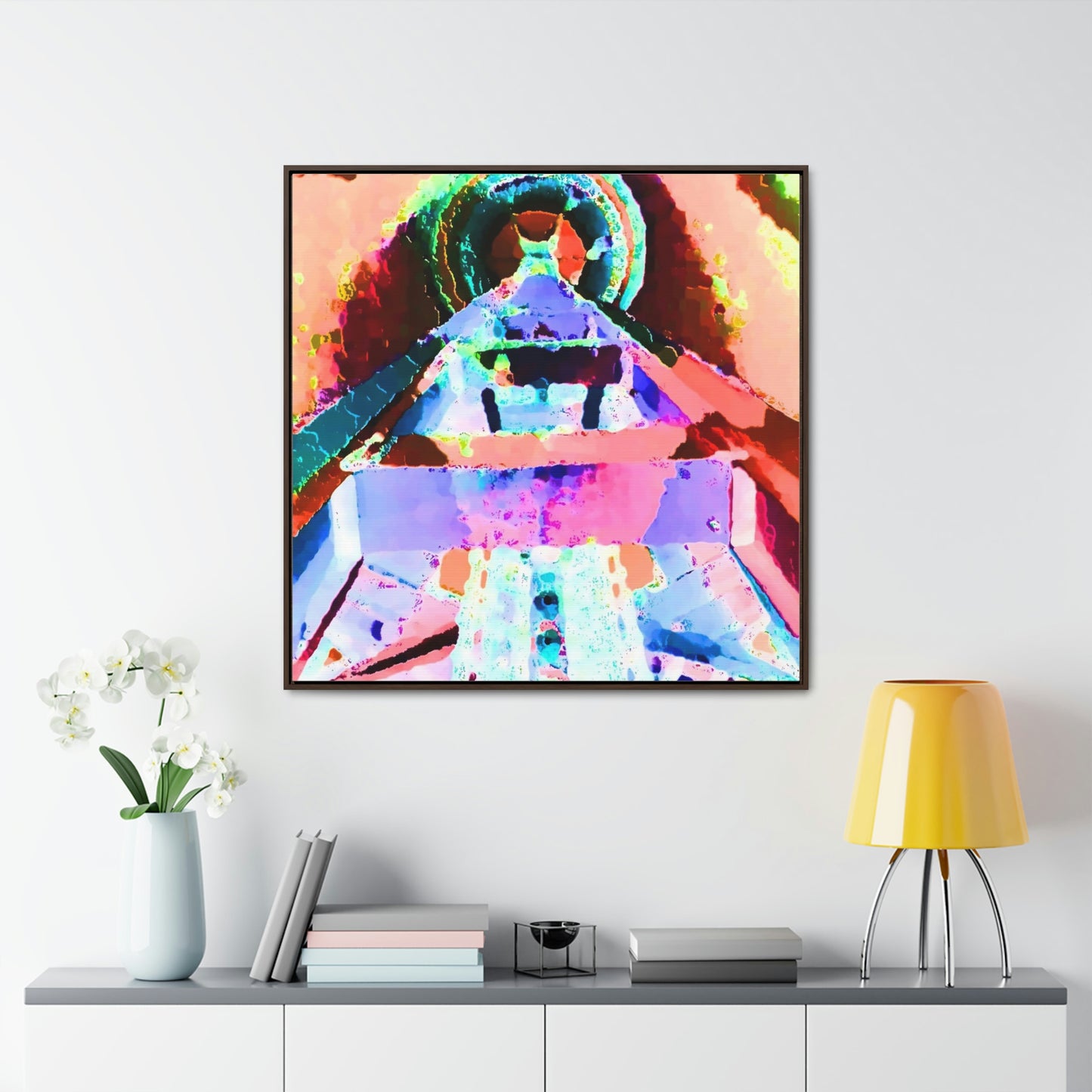 Gallery Canvas Wraps, Square Frame ... "Seattle's World Fair" ... Below Space Needle 'Looking Up' ... On A Very Rainy Morning (Father's Family Photo). ... Original ...