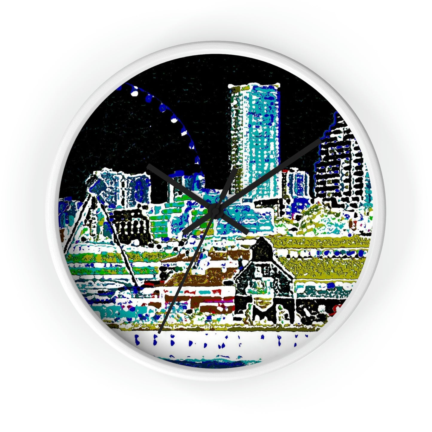 Wall clock ... That Classic Wheel ... 'Seattle's Wheel' ... & An Old Classic Waterside Vendors ...  'Family Archives' ... Original Works ...