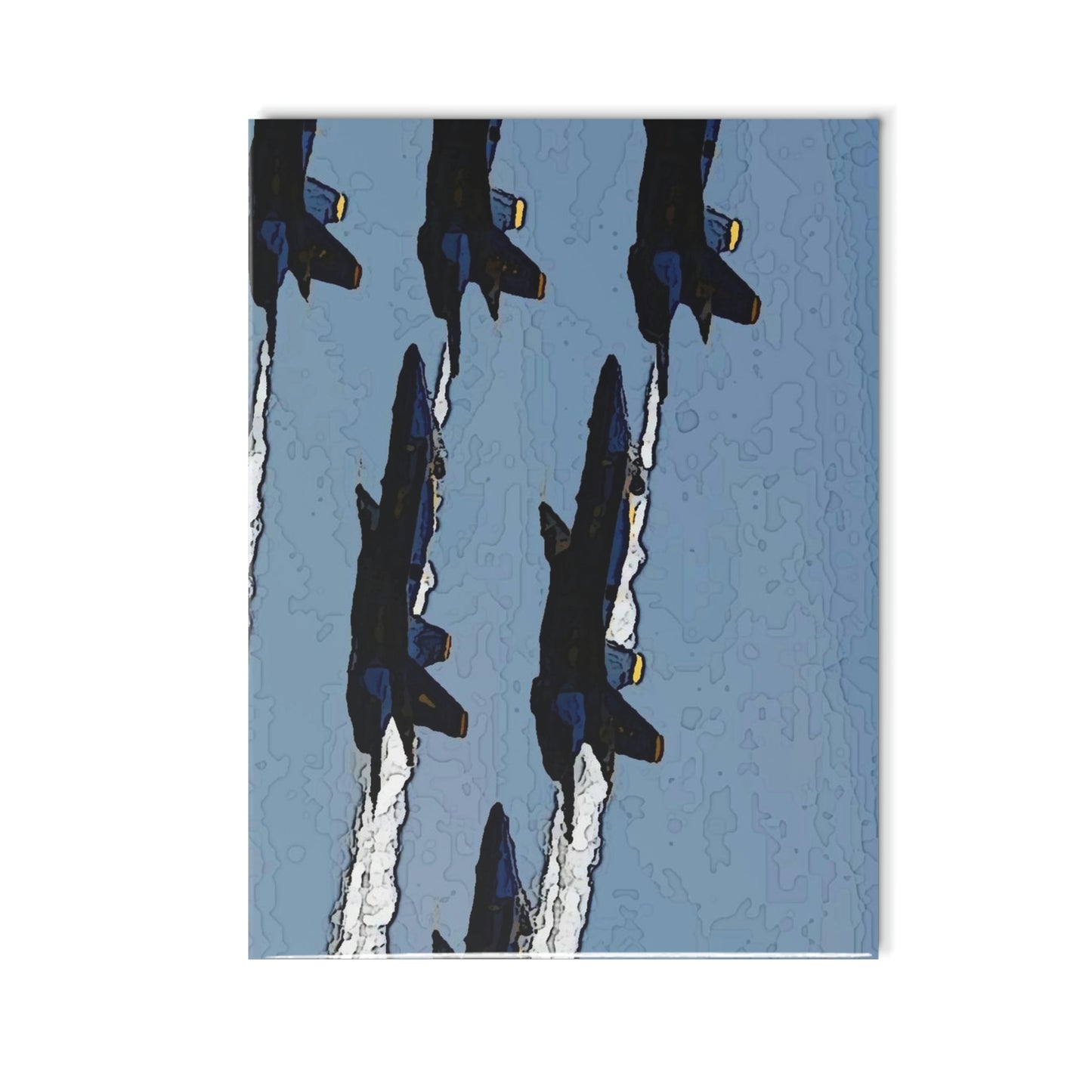 Ceramic Photo Tile ... Seattle Seafair ..."Blue Angels Run Over Lake Washington" ... Circa Mid 1980's ... Dr FJ Holt ... Original Works ...