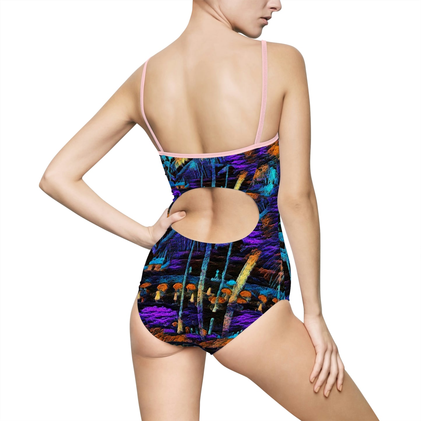 Women's One-piece Swimsuit (AOP) ... "The Royal Hawai'ian: Waikiki Beach_Beach" ... Honolulu, HI ... October 2014 (Halloween) ... Original Works ...