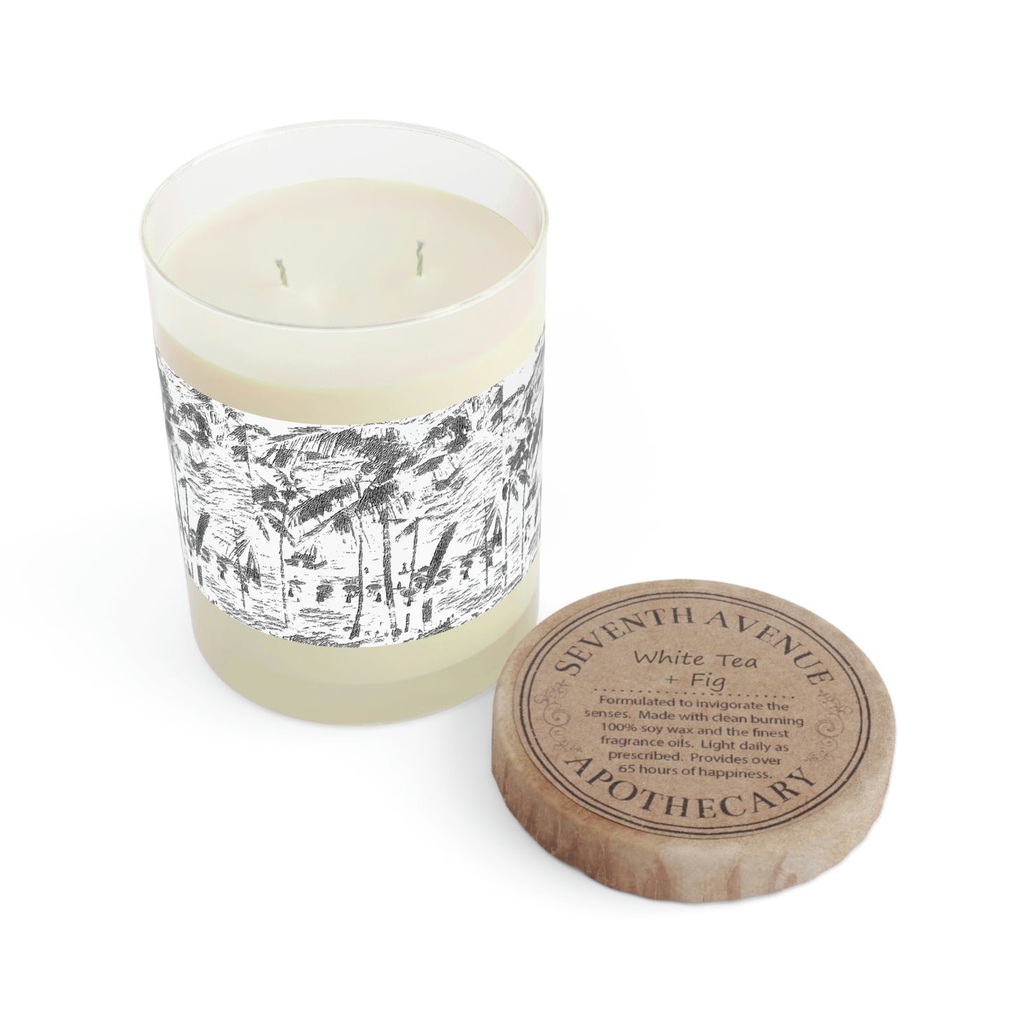 Scented Candle - Full Glass, 11oz ... "The Royal Hawai'ian: Waikiki Beach_Beach" ... Honolulu, HI ... Ocotber 2014 (Halloween) ... Original Works ...