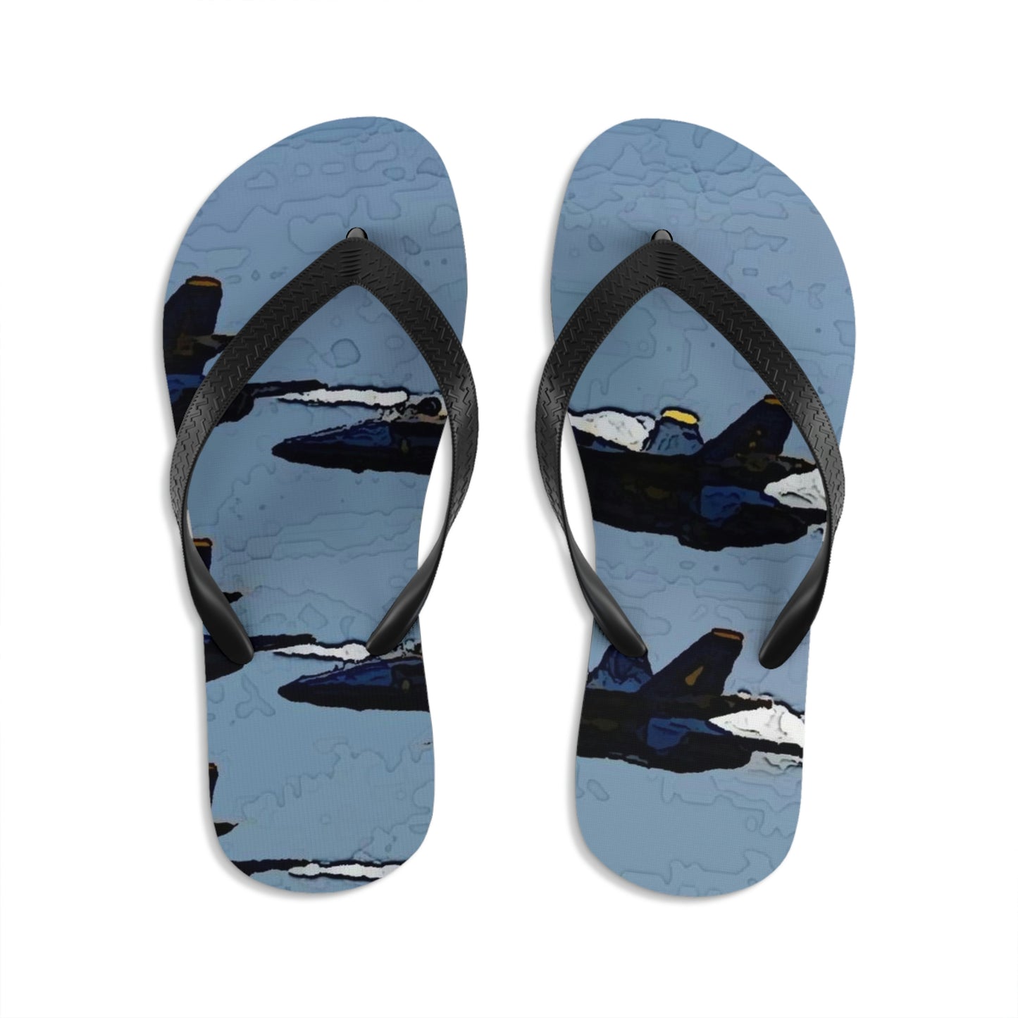 Unisex Flip-Flops ... Seattle Seafair ..."Blue Angels Run Over Lake Washington" ... Circa Mid 1980's ... Dr FJ Holt ... Original Works ...