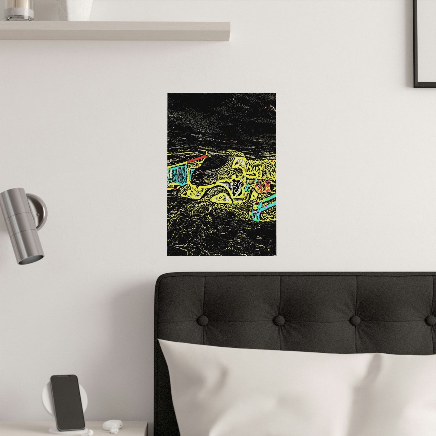 Satin Posters (210gsm) ... "Snow Vehicle In Snow Storm At-Rest" ... Circa 12Mar23 ... Central Idaho ... 18-Hours Rendering Time: Original Works ...