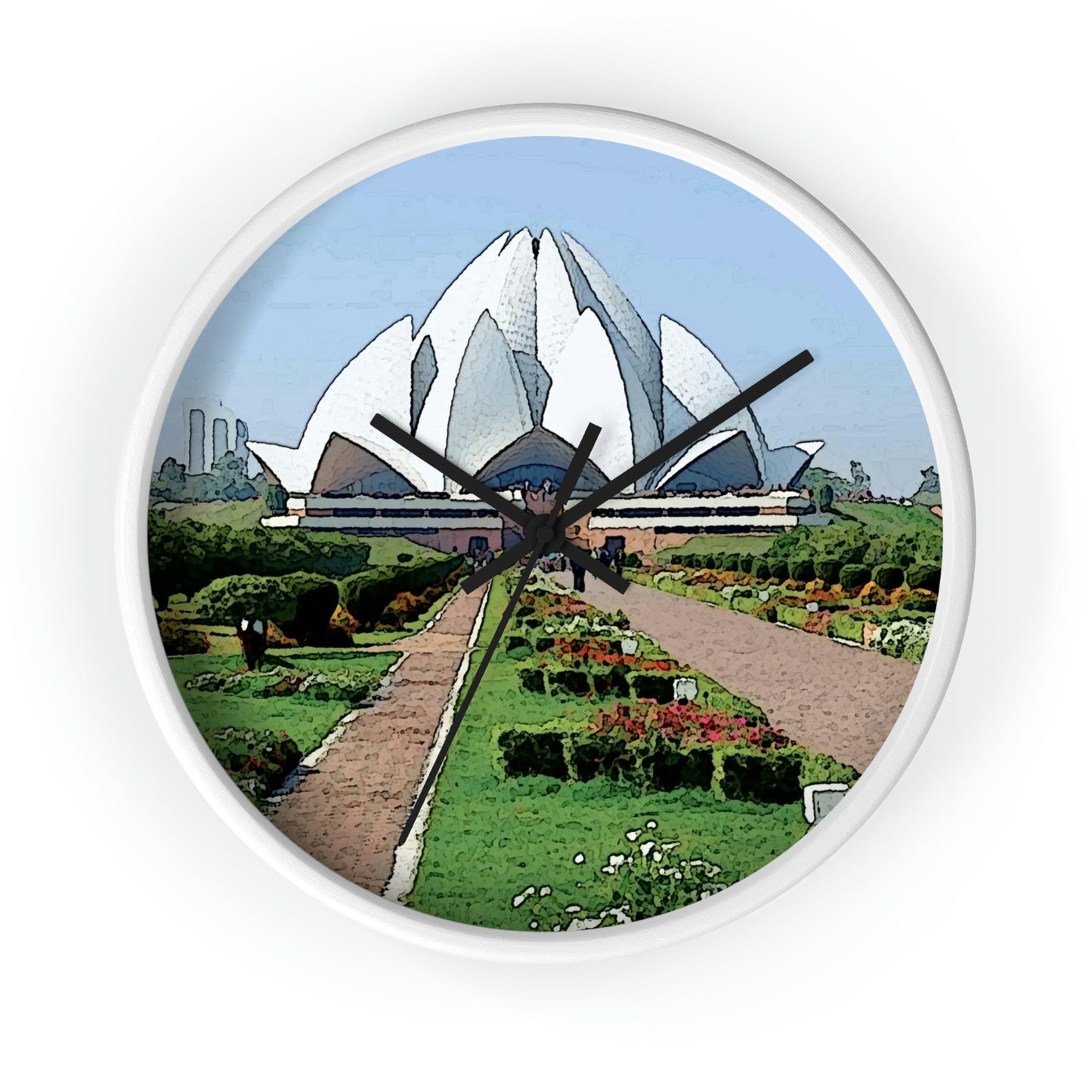 Wall clock ... 'Bahai'i House-Of-Worship' ... "Lotus Temple: Delhi, India, 2008" ... Original Works ...