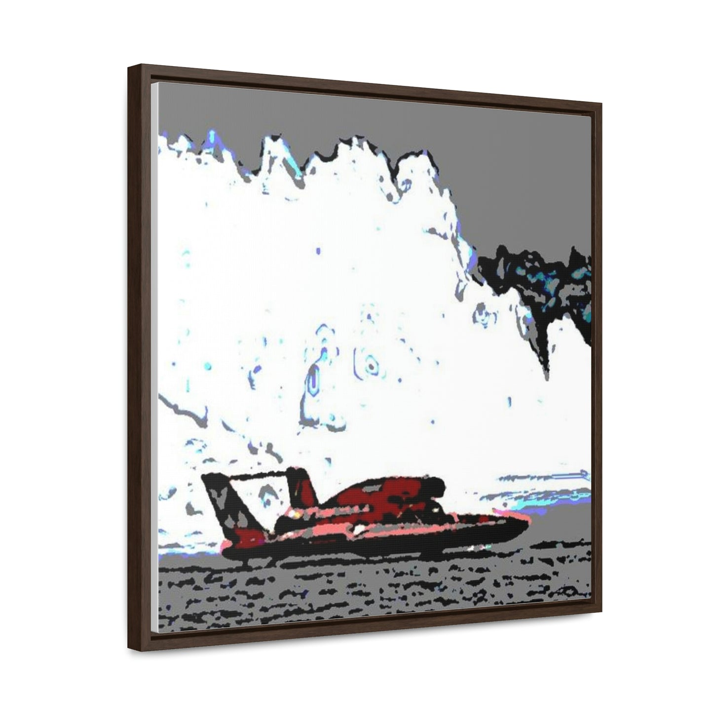 Gallery Canvas Wraps, Square Frame ...  Seattle Columbia Cup On Lake Washington ... "Dave Wilcox Heads For The Win" ... Associate Gift-Photo ... Original Works ...