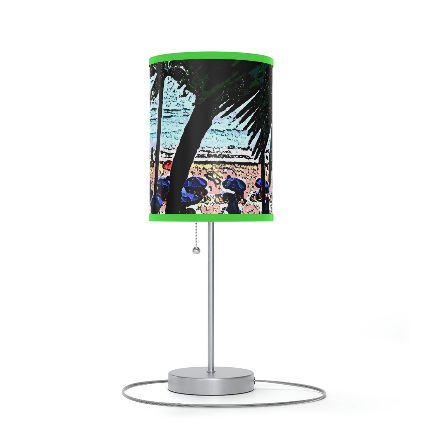 Lamp on a Stand, US|CA plug ... "A Beautiful Beach Amongst The Palms" ... The Outrigger Waikiki, Honolulu, Oahu ... Original Works ...